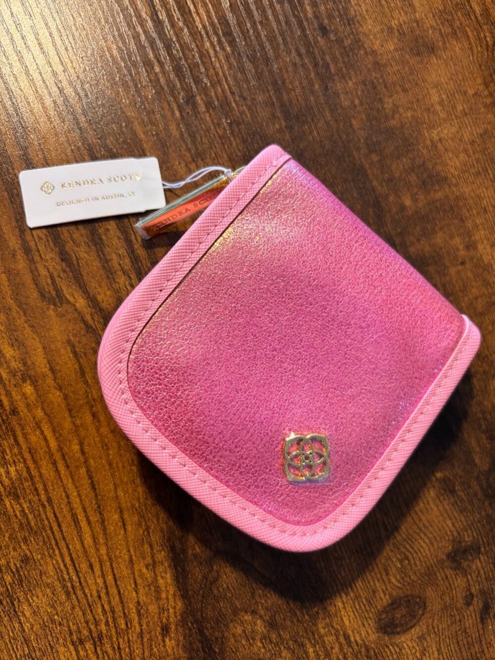 Kendra Scott Pink Metallic Travel Jewelry Case Organizer NWT